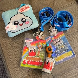LankyBox Sticky & Canny With Charm Card Character Happy Friends Lanyard